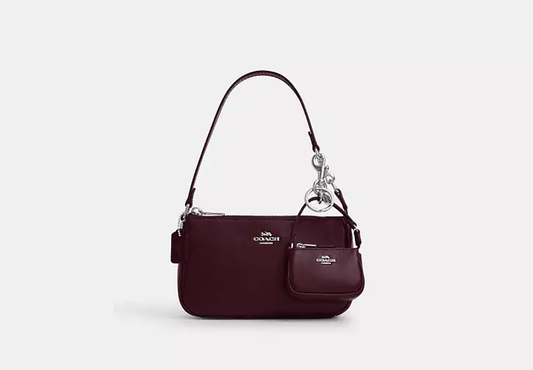 Boxed Coach Nolita 19 And Nolita Bag Charm Set-Dark Wine