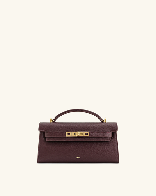 BOXED JWPEI Noor Top Handle Bag - Deep Burgundy