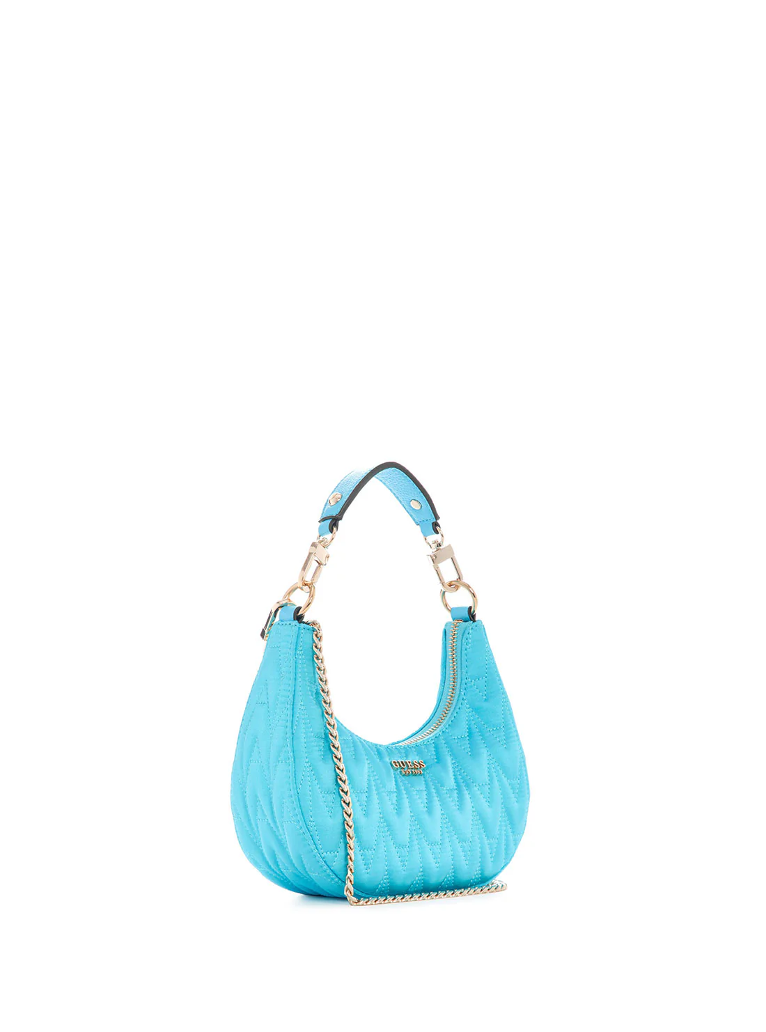 Guess Turquoise Golden Rock Mini Hobo Bag