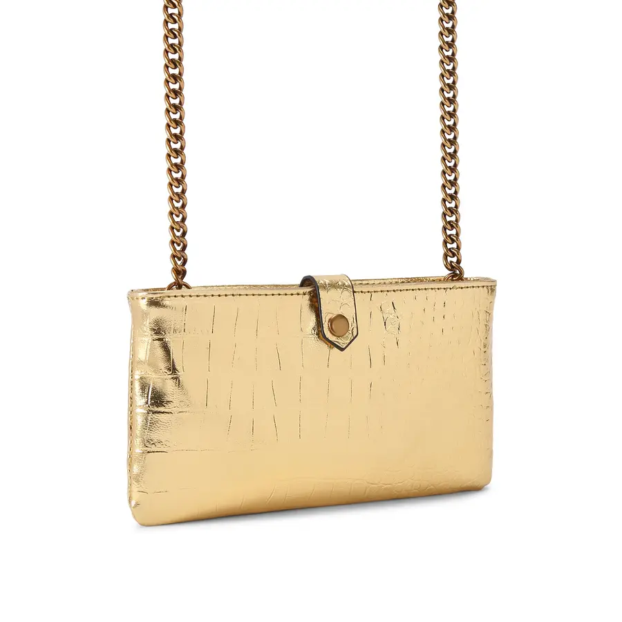 KG Chain crossbody Pouch-Gold