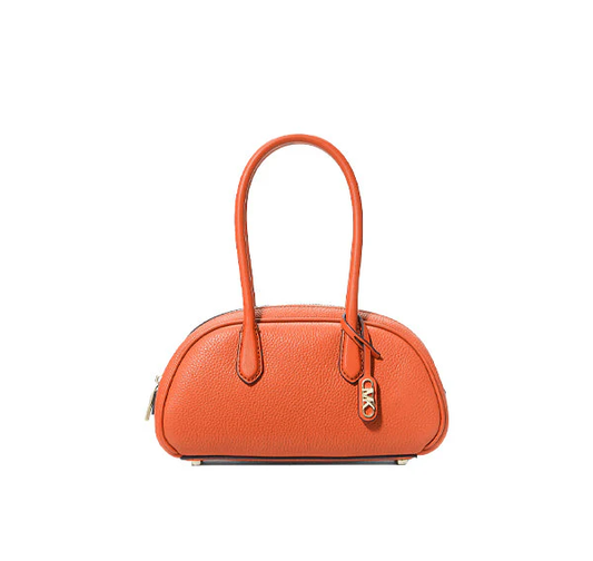 PREORDER Michael Kors Lulu Small Pebbled Leather Satchel bag-Orange