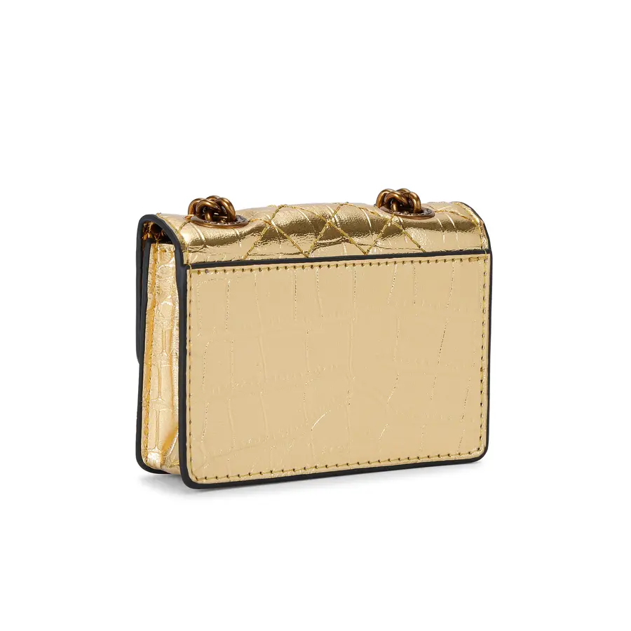 Kurt Geiger Micro Brixton lock crossbody bag-Gold