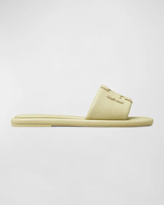 Tory Burch Double T Sport Slide-Olive