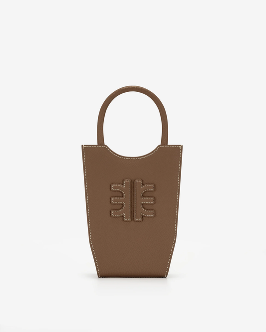 BOXED JW PEI FEI GRAINED PHONE BAG - BROWN