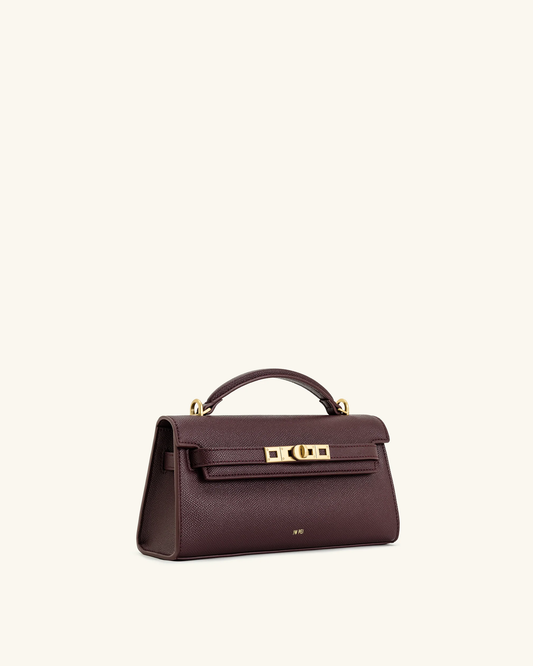 BOXED JWPEI Noor Top Handle Bag - Deep Burgundy