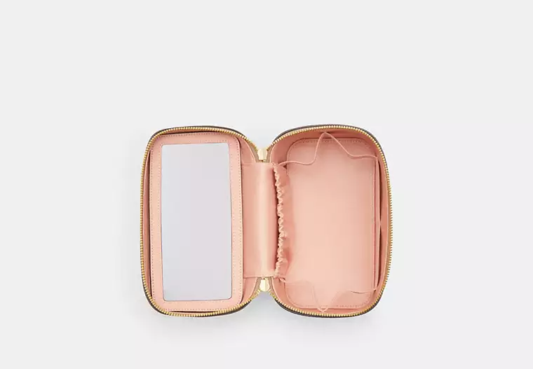 Cosmetic case vanity in signature floral print