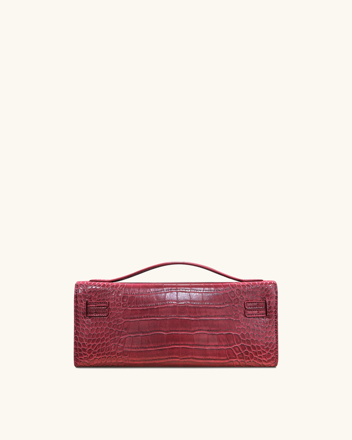 BOXED JWPEI Bria Structured Top Handle Bag - Burgundy Croc