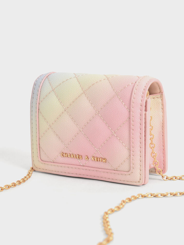 PREORDER Charles & Keith Micaela Quilted Micro mini crossbody bag - Multi