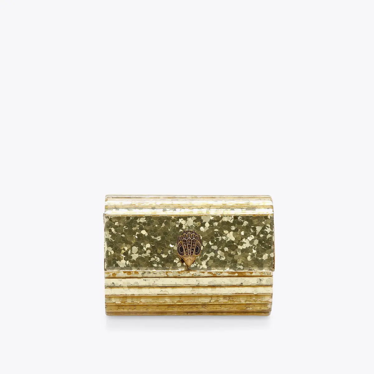 Kurt Geiger Micro party eagle clutch-Gold