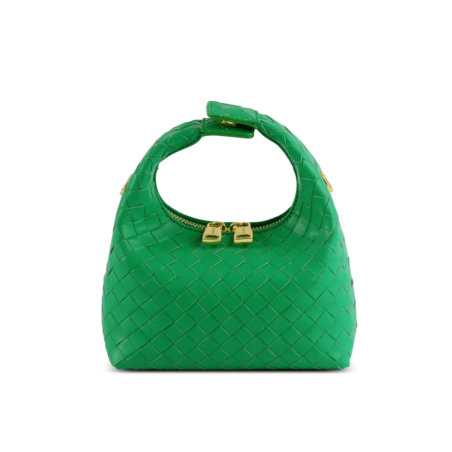 Sinbono Vienna Mini Top Handle Crossbody Bag - Green Braided