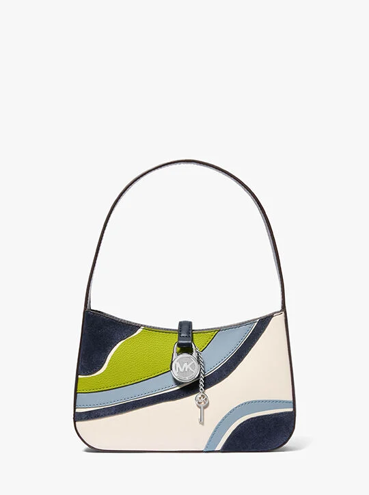 PREORDER Michael Kors Lyra Small Color-Block Pochette bag-Navy Multi