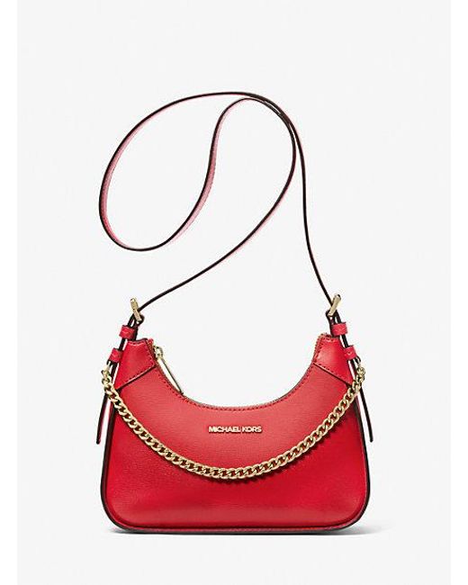 Michael Kors Wilma Mini Signature Logo Crossbody Bag-Red