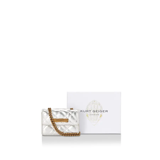 KG Micro Brixton plate crossbody bag-Silver