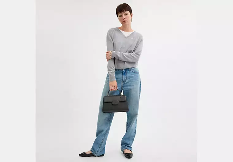 Coach Eliza Top Handle Bag-Midi Black