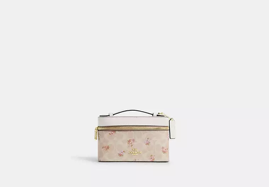 Cosmetic case vanity in signature floral print