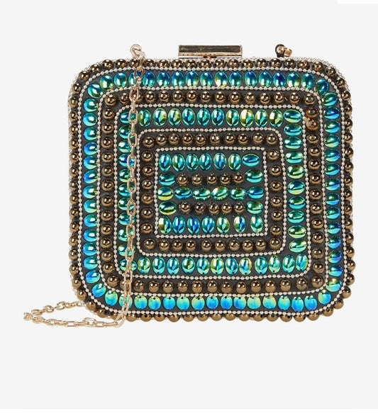 Lulu Square mosaic clutch purse - Premium  from House of Glitz  - Just $38500.00! Shop now at House of Glitz 