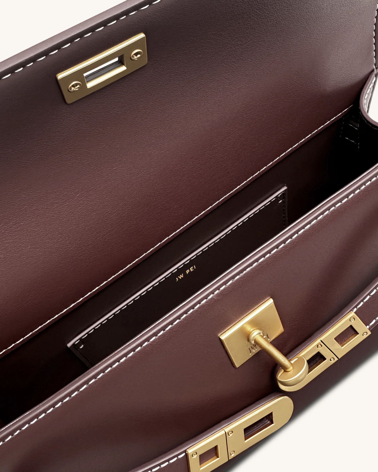 BOXED JWPEI Noor Top Handle Bag - Reddish Brown