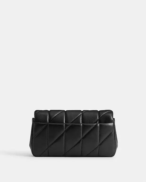 PREORDER BOXED Coach Tabby 19 Wristlet bag -Black Silver chain
