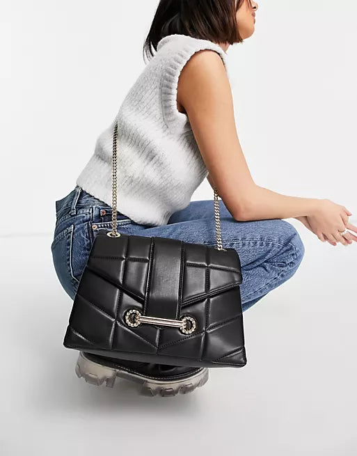 Topshop quilt trophy shoulder bag- black - Premium  from House of Glitz  - Just $35000.00! Shop now at House of Glitz 