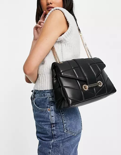 Topshop quilt trophy shoulder bag- black - Premium  from House of Glitz  - Just $35000.00! Shop now at House of Glitz 