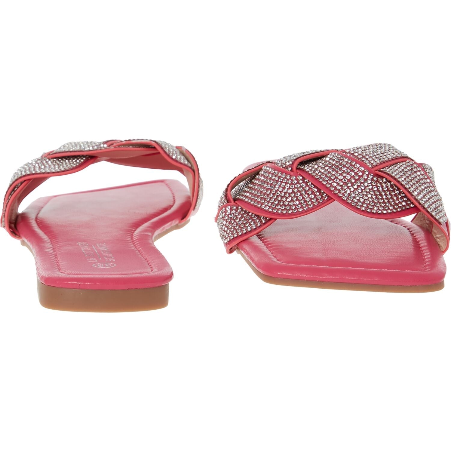 Pink Diamante Twist Flat Slippers - Premium  from House of Glitz  - Just $19500.00! Shop now at House of Glitz 