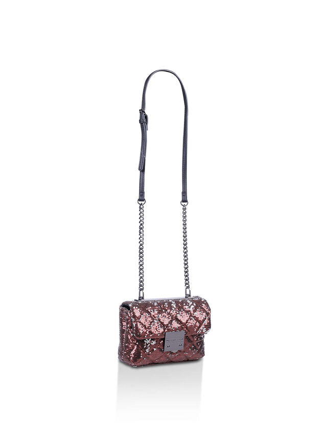 Carvela Mini soft Bailey sequin Crossbody bag Bronze Best Price