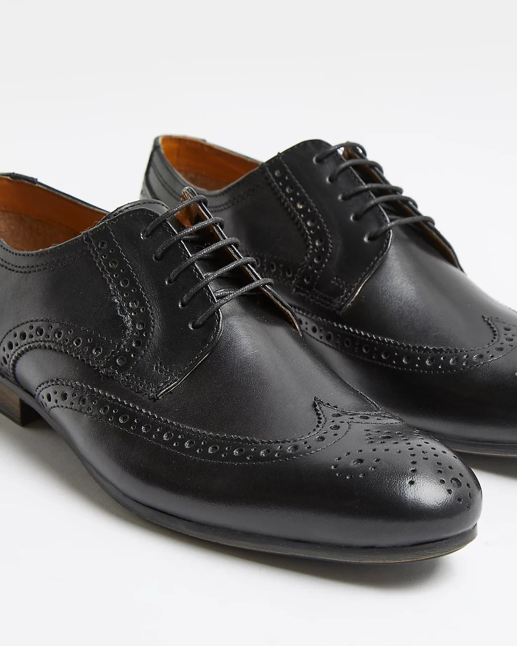 River Island Male Leather Lace up Brogue Shoes - Premium  from House of Glitz  - Just $35000.00! Shop now at House of Glitz 