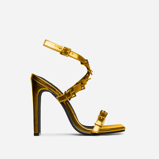 Ego Cabello Buckle Thin Blockheel sandals-Gold - Premium  from House of Glitz  - Just $21500.00! Shop now at House of Glitz 