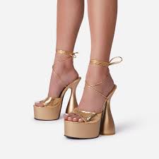 Ego Bite-Me lace up Platform statement high heel sandals-Gold - Premium  from House of Glitz  - Just $23500.00! Shop now at House of Glitz 