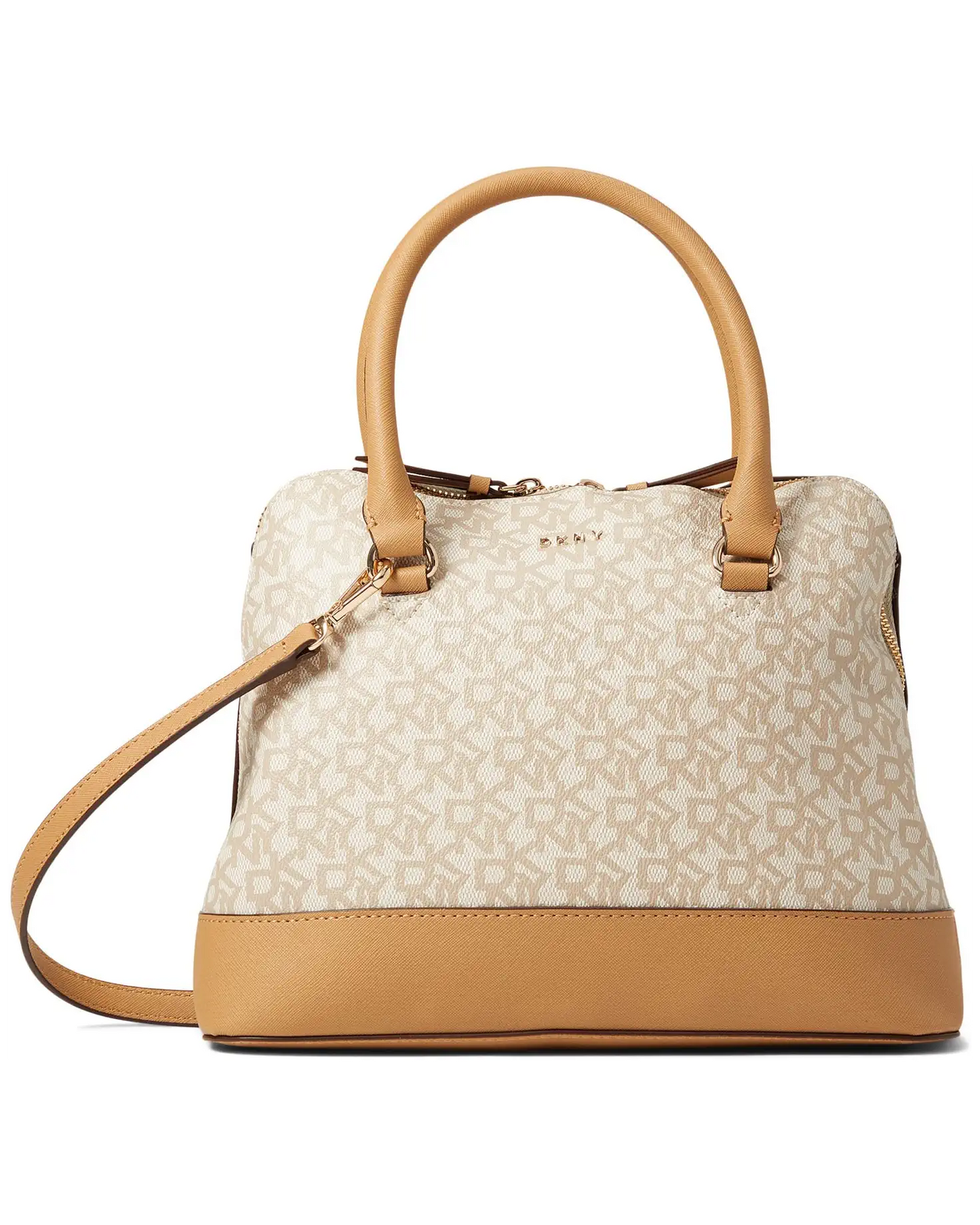 DKNY Bryant Medium Dome Satchel bag-Logo/Latte - Premium  from House of Glitz  - Just $78000.00! Shop now at House of Glitz 