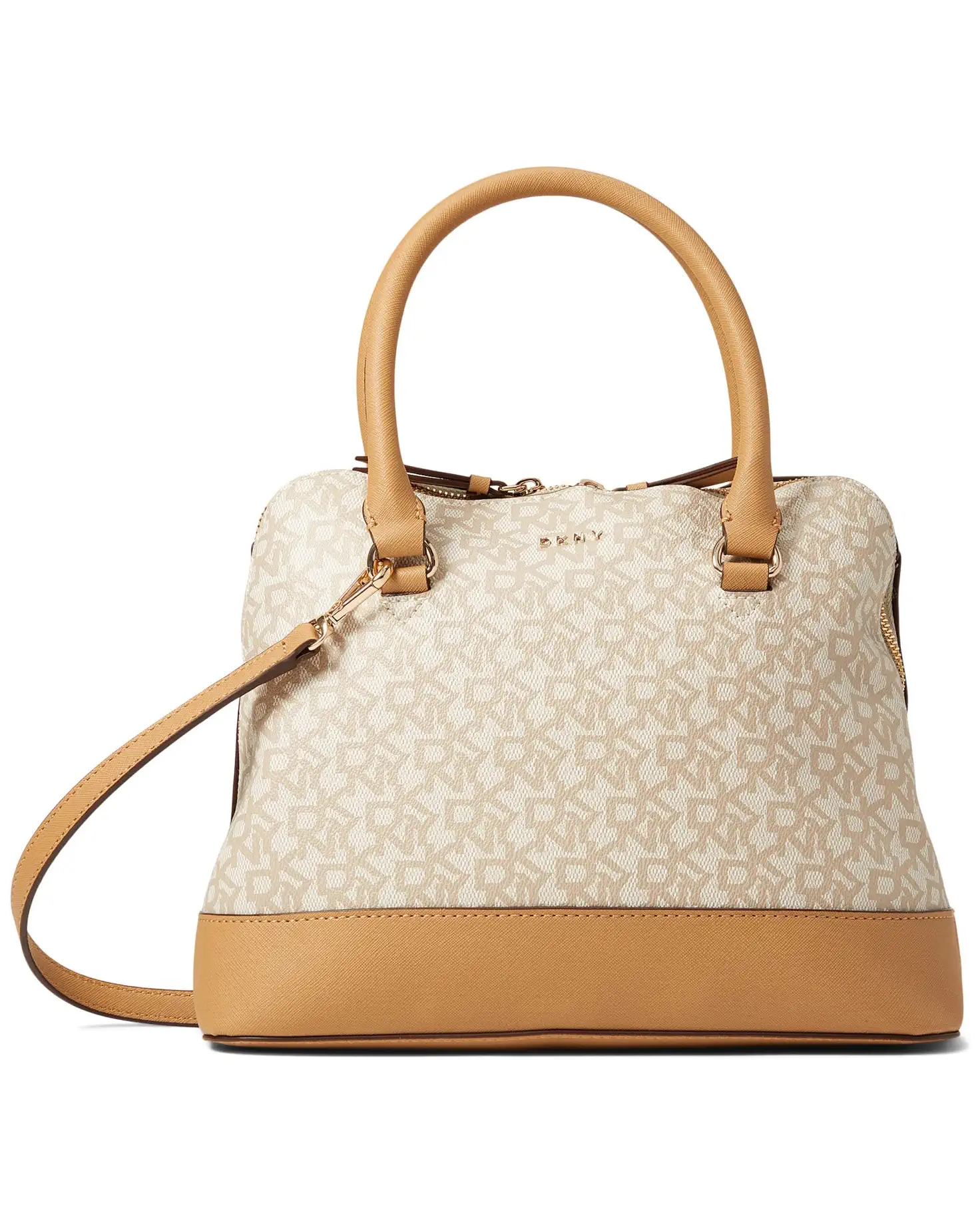 DKNY Bryant Medium Dome Satchel bag-Logo/Latte - Premium  from House of Glitz  - Just $78000.00! Shop now at House of Glitz 