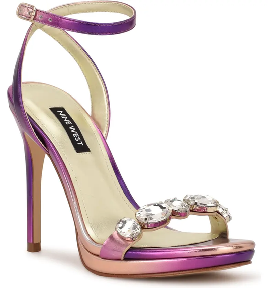Nine west Lizah Ankle Strap Sandal-Pink/Purple - Premium  from House of Glitz  - Just $45000.00! Shop now at House of Glitz 