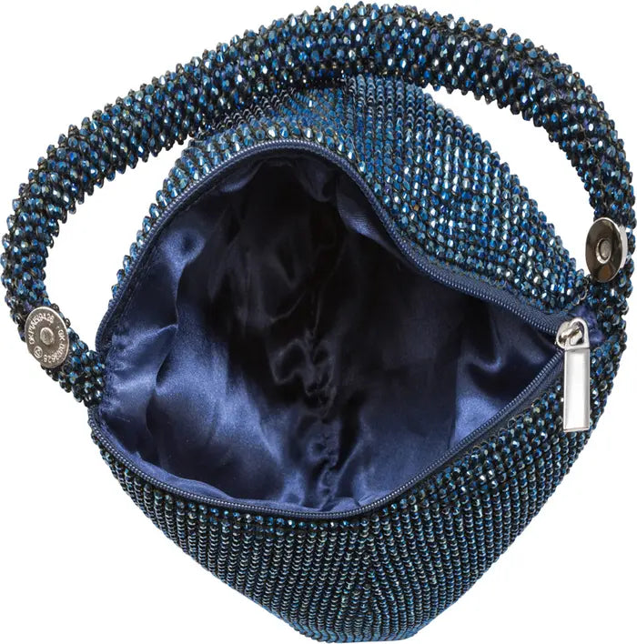 Staci Embellished Clutch Purse-Navy - Premium  from House of Glitz  - Just $35000.00! Shop now at House of Glitz 