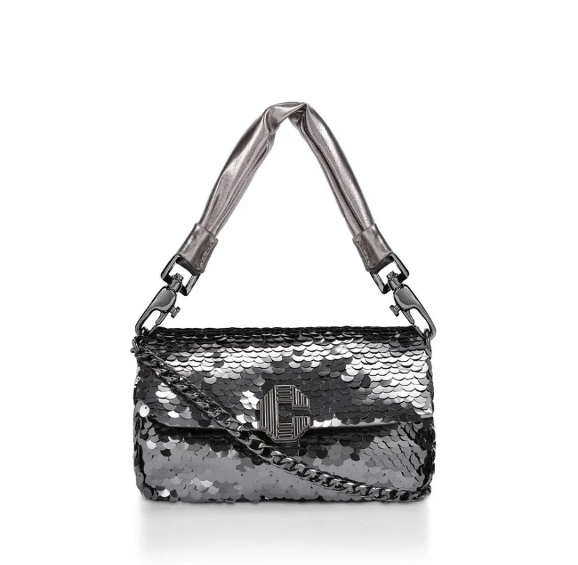 Carvela Softy Mini sequin bag -Gunmetal - Premium  from House of Glitz  - Just $50000.00! Shop now at House of Glitz 