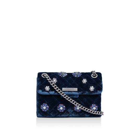 Kurt Geiger Mini Brixton Velvet Crossbody Bag-Navy - Premium  from House of Glitz  - Just $85000.00! Shop now at House of Glitz 