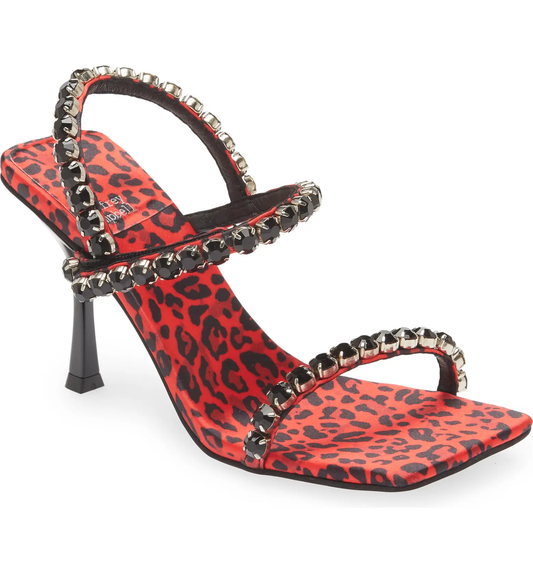 JC Saints Sandal-Red Cheetah - Premium  from House of Glitz  - Just $75000.00! Shop now at House of Glitz 