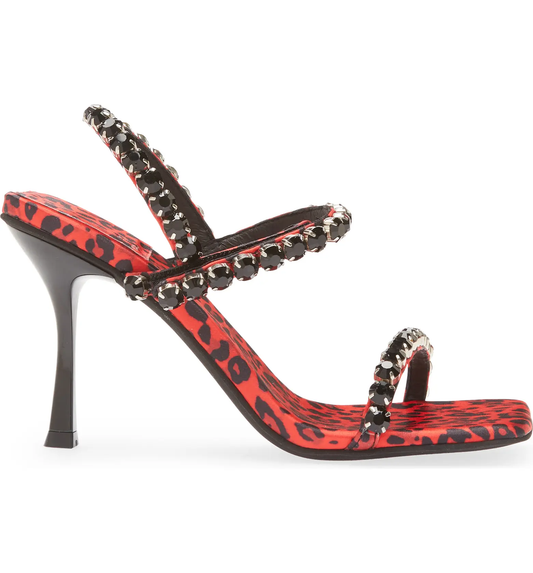 JC Saints Sandal-Red Cheetah - Premium  from House of Glitz  - Just $75000.00! Shop now at House of Glitz 