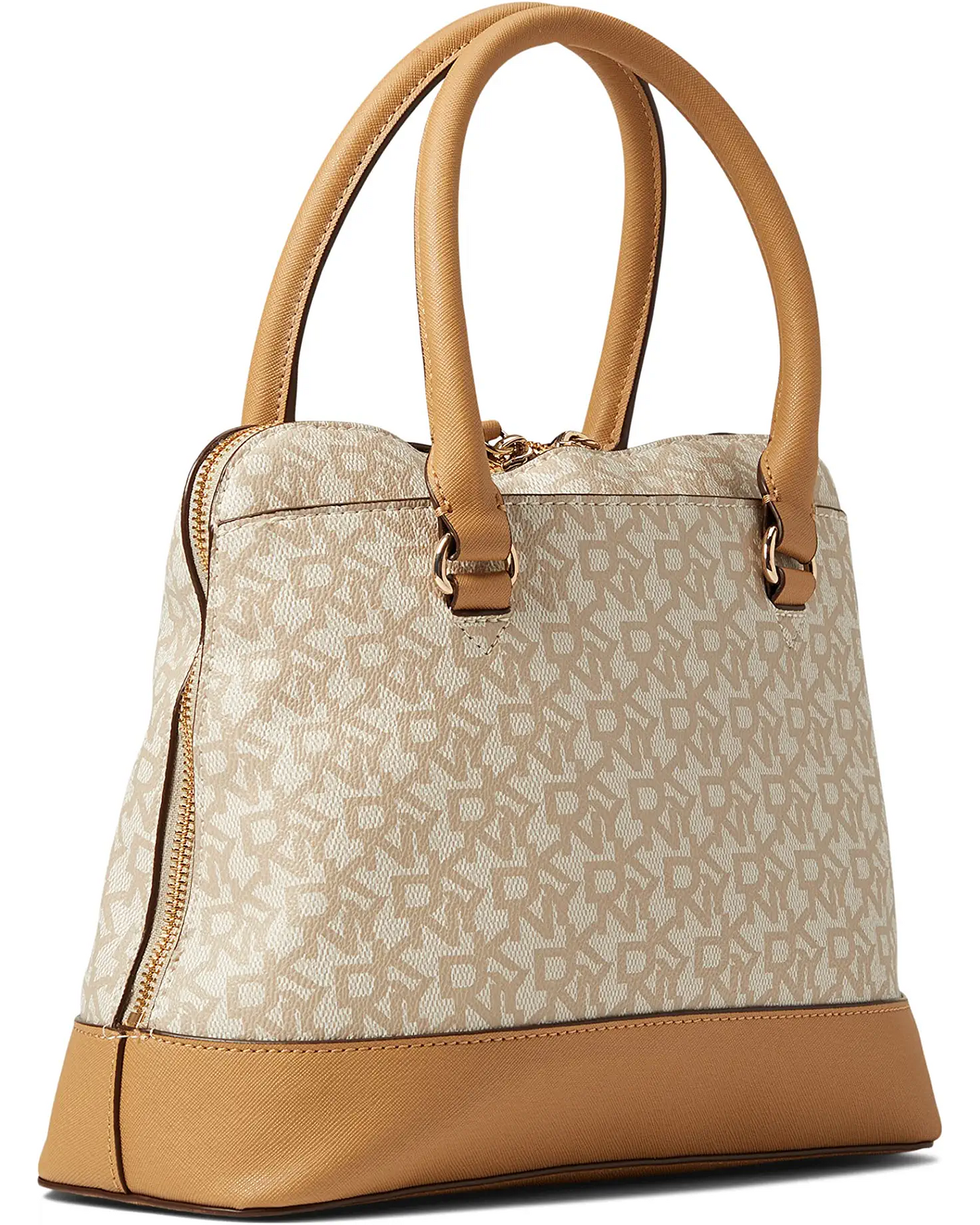 DKNY Bryant Medium Dome Satchel bag-Logo/Latte - Premium  from House of Glitz  - Just $78000.00! Shop now at House of Glitz 