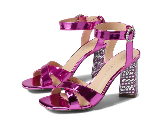 Betsey Johnson Bell Blockheel Sandals-Fuchsia Pink - Premium  from House of Glitz - Just $75000.00! Shop now at House of Glitz 