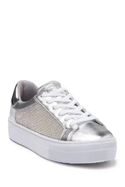 NINE WEST Pally Embellished Platform Sneaker-Silver - Premium  from House of Glitz  - Just $32500.00! Shop now at House of Glitz 