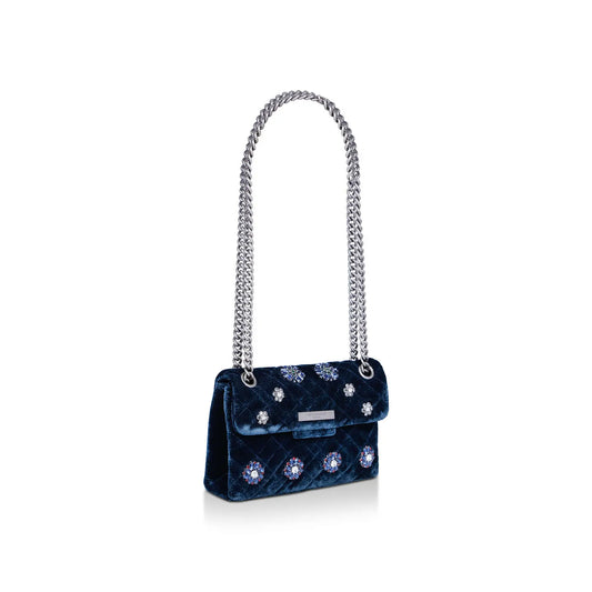 Kurt Geiger Mini Brixton Velvet Crossbody Bag-Navy - Premium  from House of Glitz  - Just $85000.00! Shop now at House of Glitz 