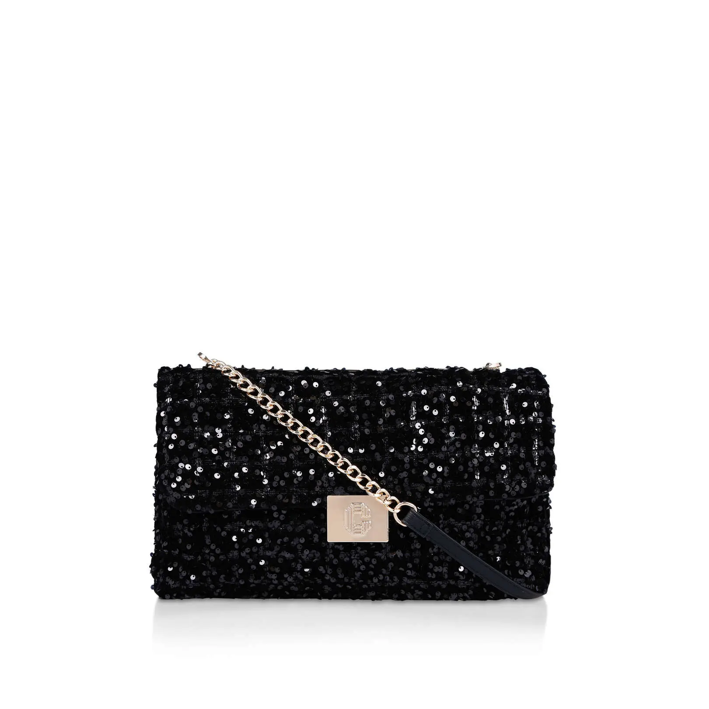 Carvela Brooklyn Maxi Sequin Handbag-Black - Premium  from House of Glitz  - Just $70000.00! Shop now at House of Glitz 