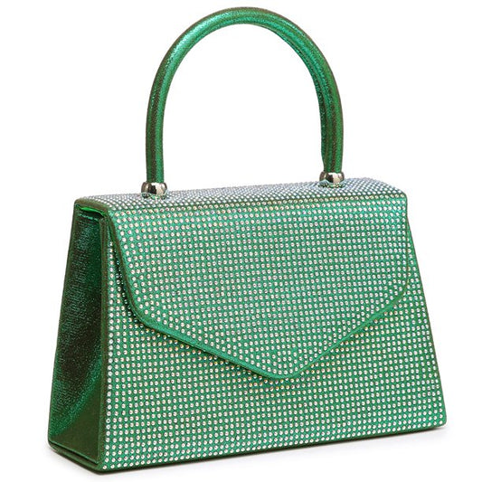 Dasein Green Bling Top Handle Clutch Bag - Premium  from House of Glitz  - Just $35000.00! Shop now at House of Glitz 