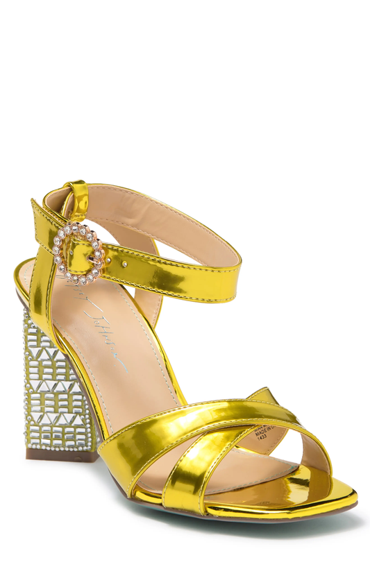 Betsey Johnson Bell Blockheel Sandals - Premium  from House of Glitz  - Just $75000.00! Shop now at House of Glitz 