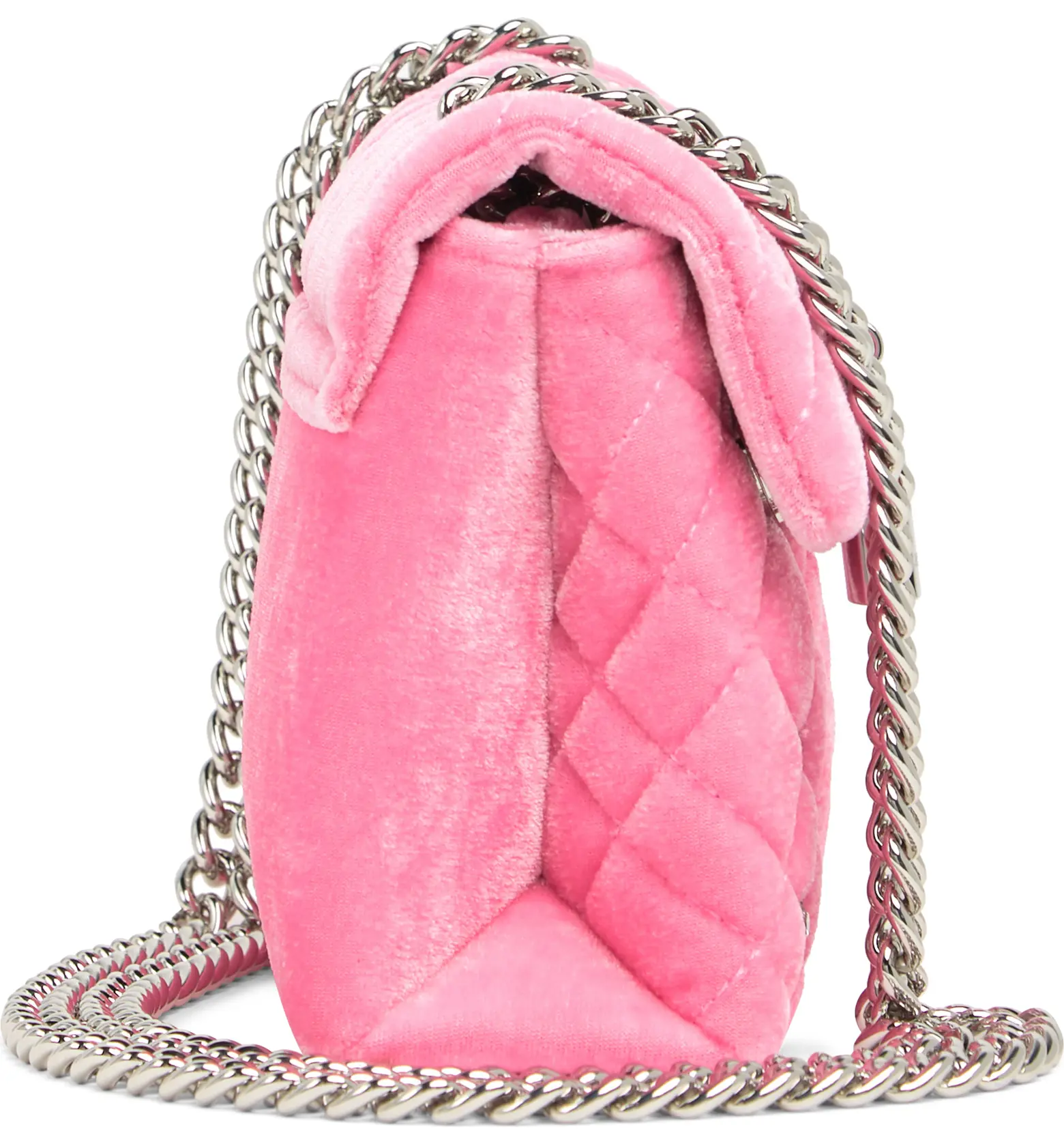 Kurt Geiger Mini Brixton Lock Velvet Shoulder Bag-Pink - Premium  from House of Glitz  - Just $85000.00! Shop now at House of Glitz 