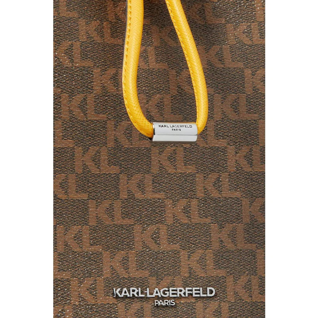 Karl Lagerfeld Paris Adele bucket bag-Brown Mono - Premium  from House of Glitz  - Just $85000.00! Shop now at House of Glitz 