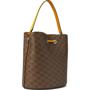 Karl Lagerfeld Paris Adele bucket bag-Brown Mono - Premium  from House of Glitz  - Just $85000.00! Shop now at House of Glitz 