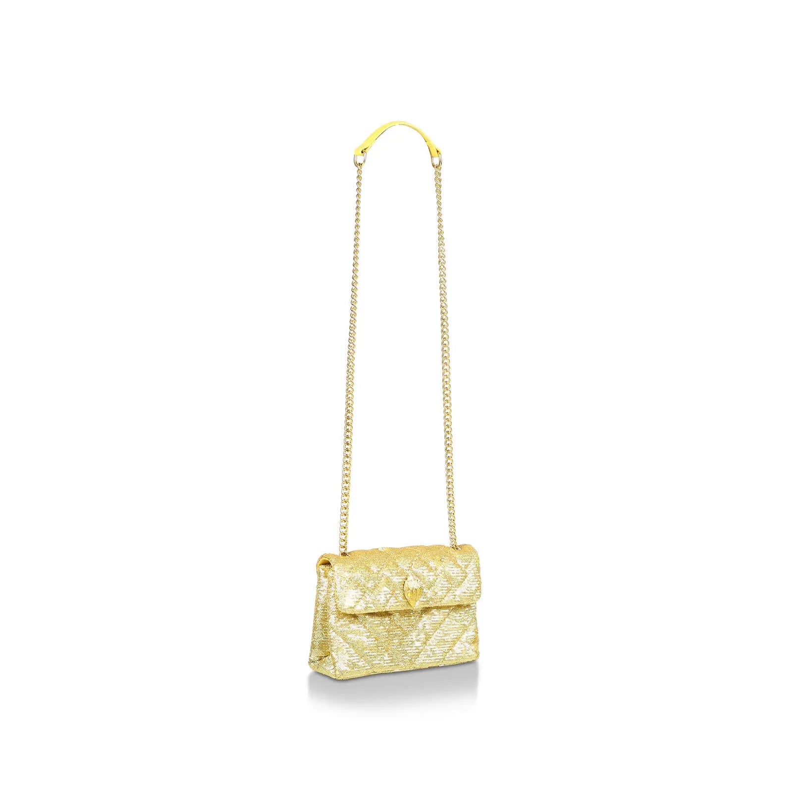 Kurt Geiger Medium Kensington sequin-embellished quilted crossbody bag-Gold - Premium  from House of Glitz  - Just $105000.0! Shop now at House of Glitz 