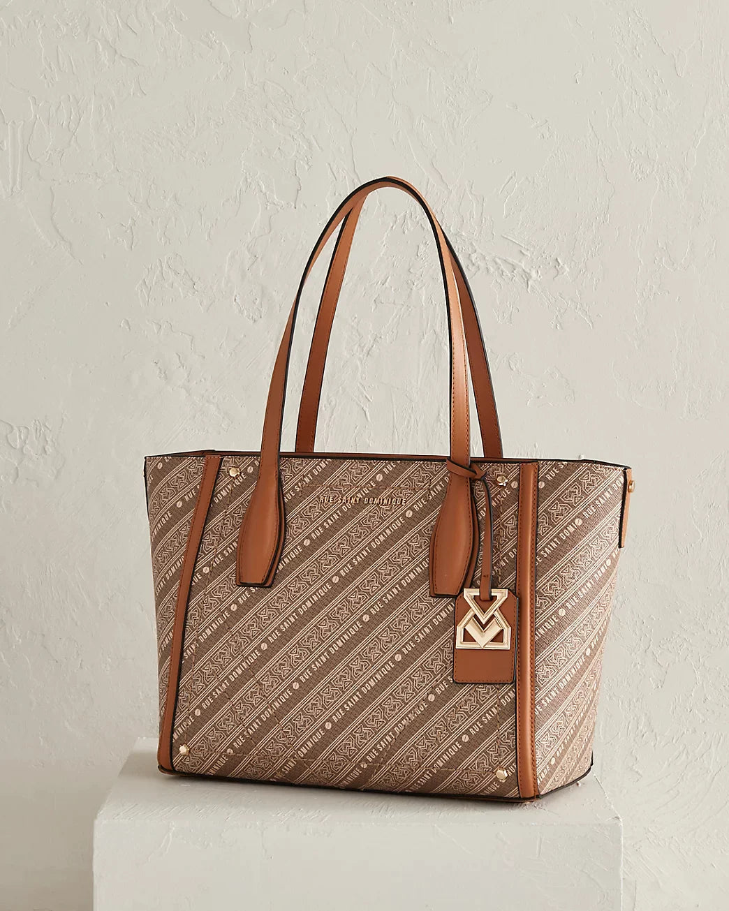 River Island  RSD Monogram Shopper Bag-Brown - Premium  from House of Glitz  - Just $30000.00! Shop now at House of Glitz 