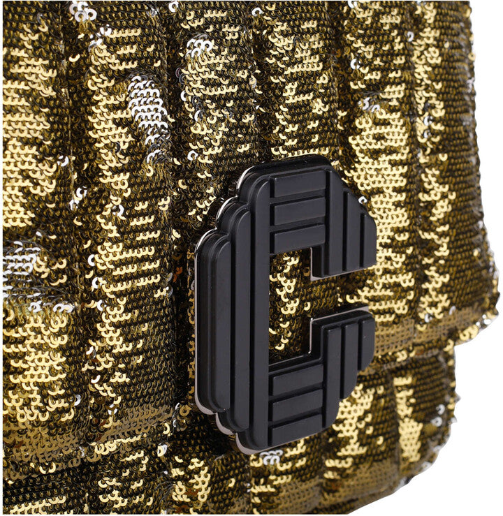 Carvela C Signature Sequin Mini Crossbody bag-Khaki - Premium  from House of Glitz  - Just $40000.00! Shop now at House of Glitz 